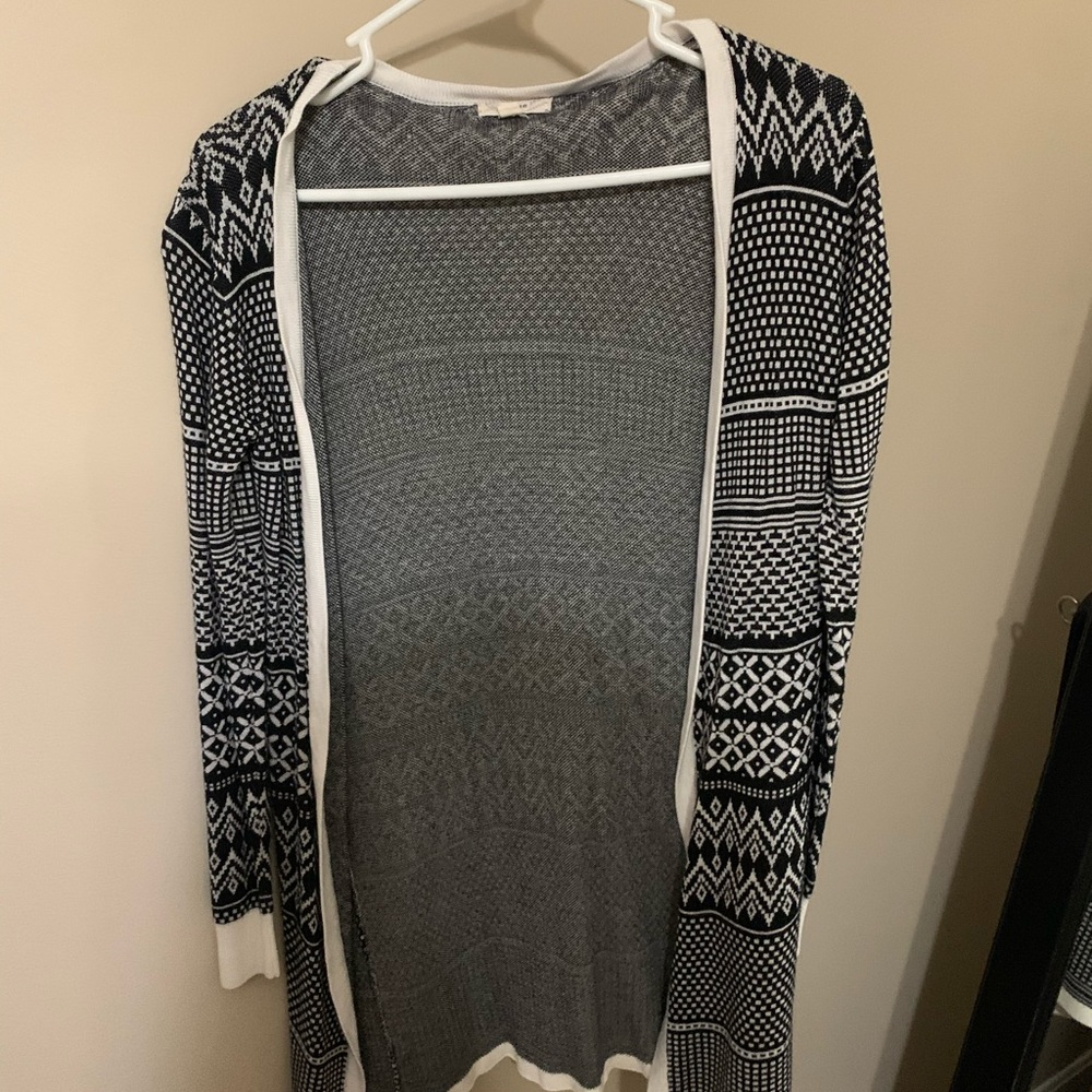 Black and white cardigan